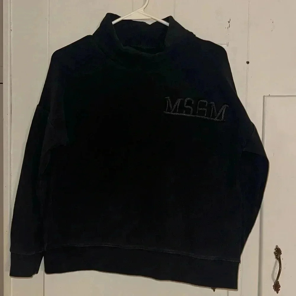 MSGM Black Hoodie Sweatshirt Size MED Long Sleeve